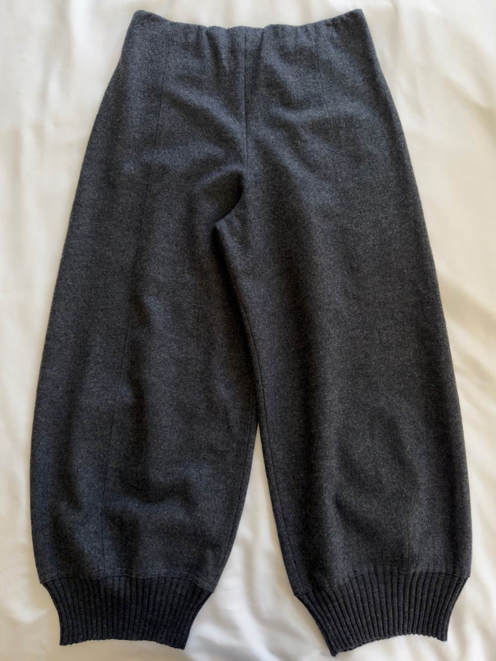 Oska 100% Wool Barrel Trousers Charcoal Grey